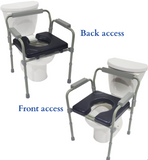 Padded Folding Stationary Commode